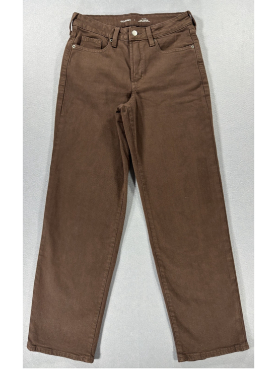 Old Navy Denim - Old Navy Womens 4 High Rise OG Loose Jeans Brown Earthen Cotton Stretch NWOT